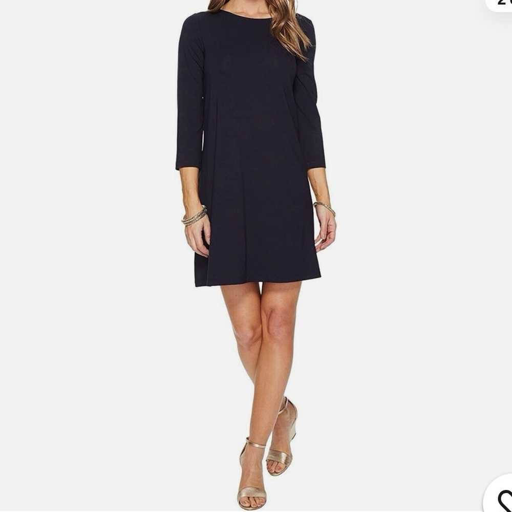 Lilly Pulitzer Navy Long-Sleeve A-Line Dress